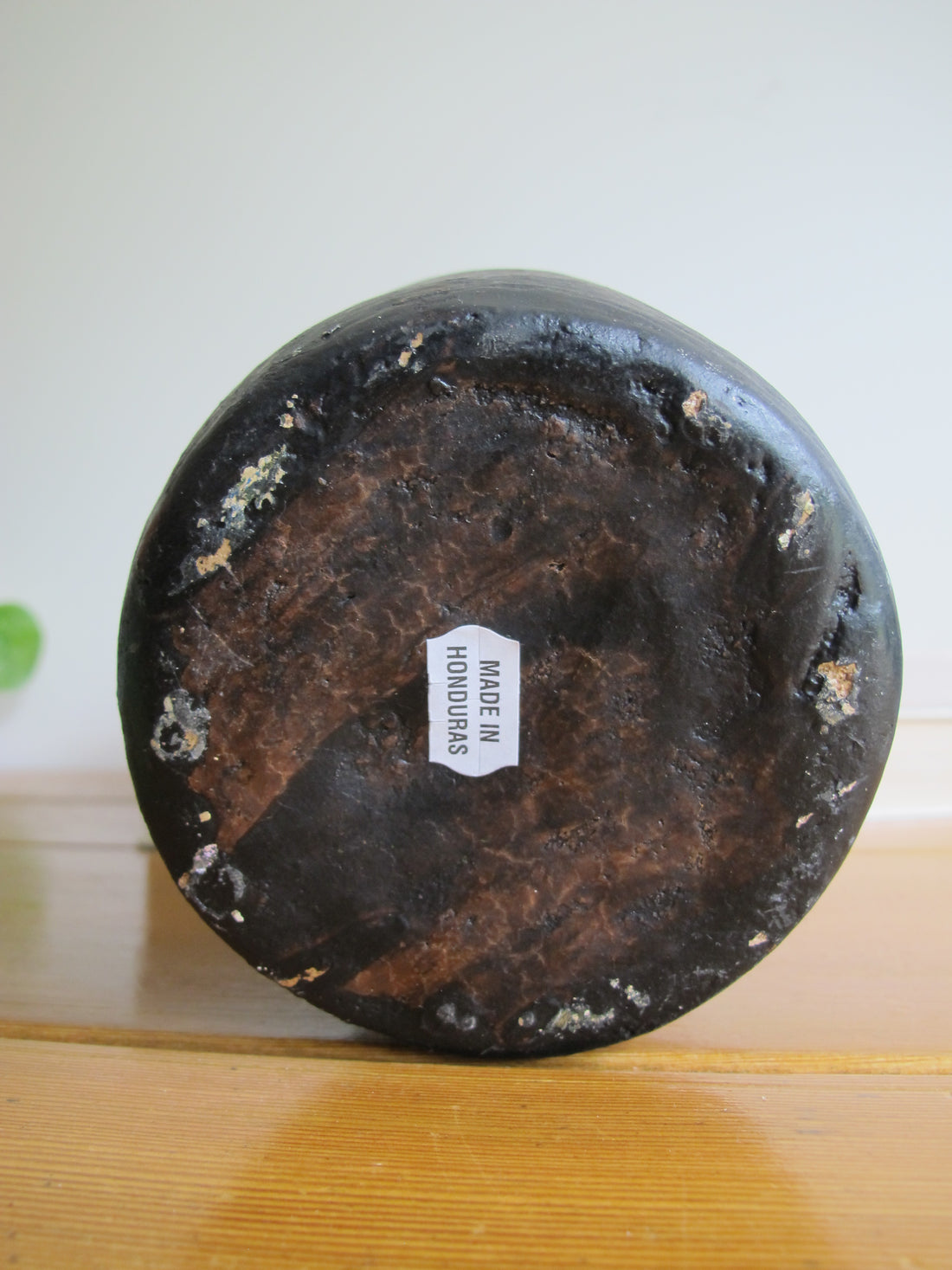 Black Spike Vase Red Clay Hand Spun Pottery Honduras Barro Negro