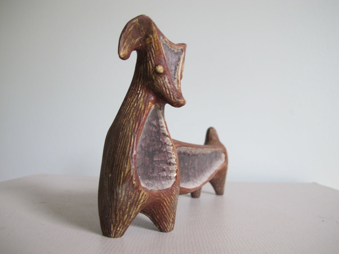 Jonathan Adler Glass Menagerie Dachshund Sculpture Figure Pottery