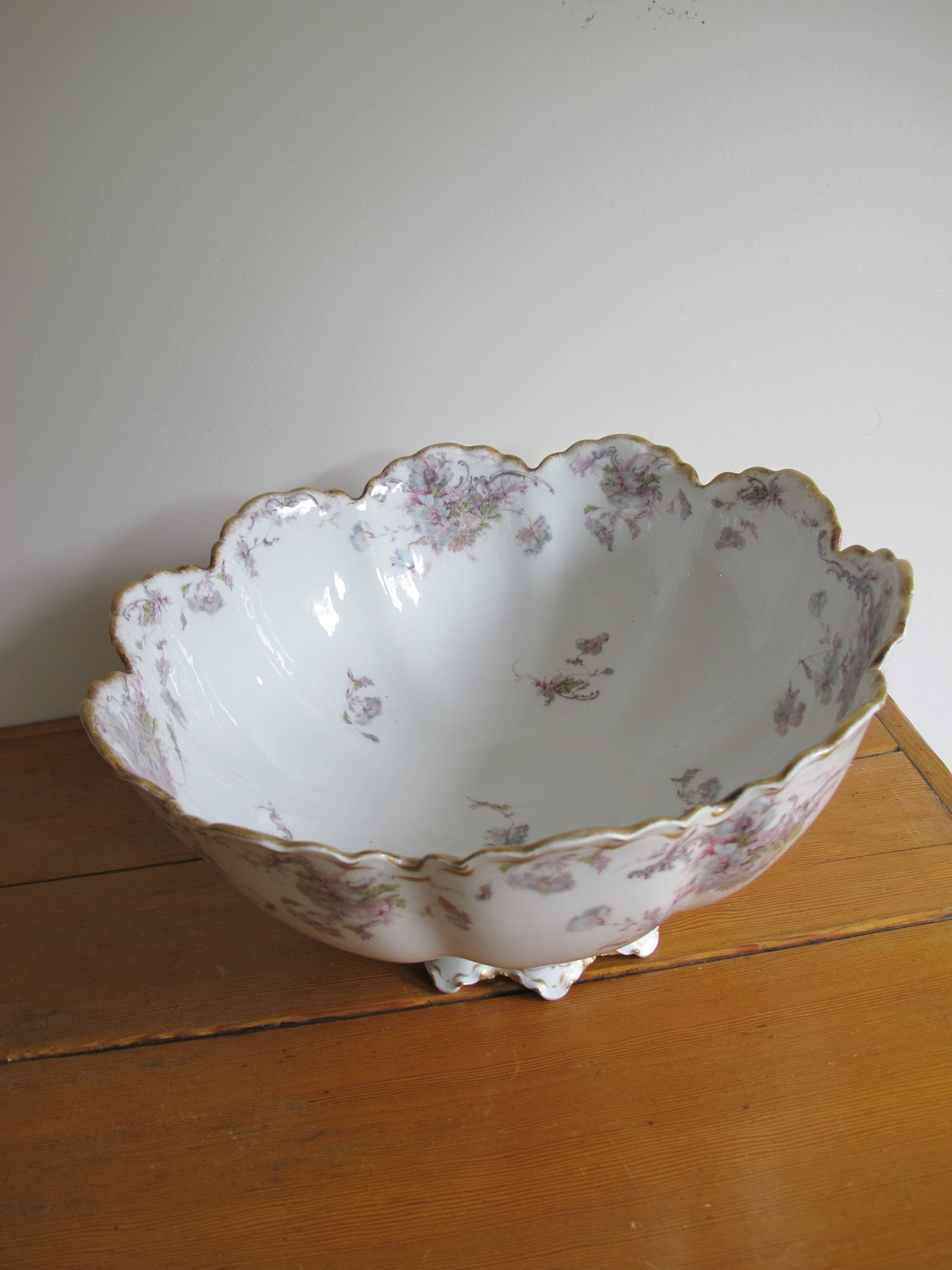 Antique Haviland France Hand-Painted Porcelain Bowl 