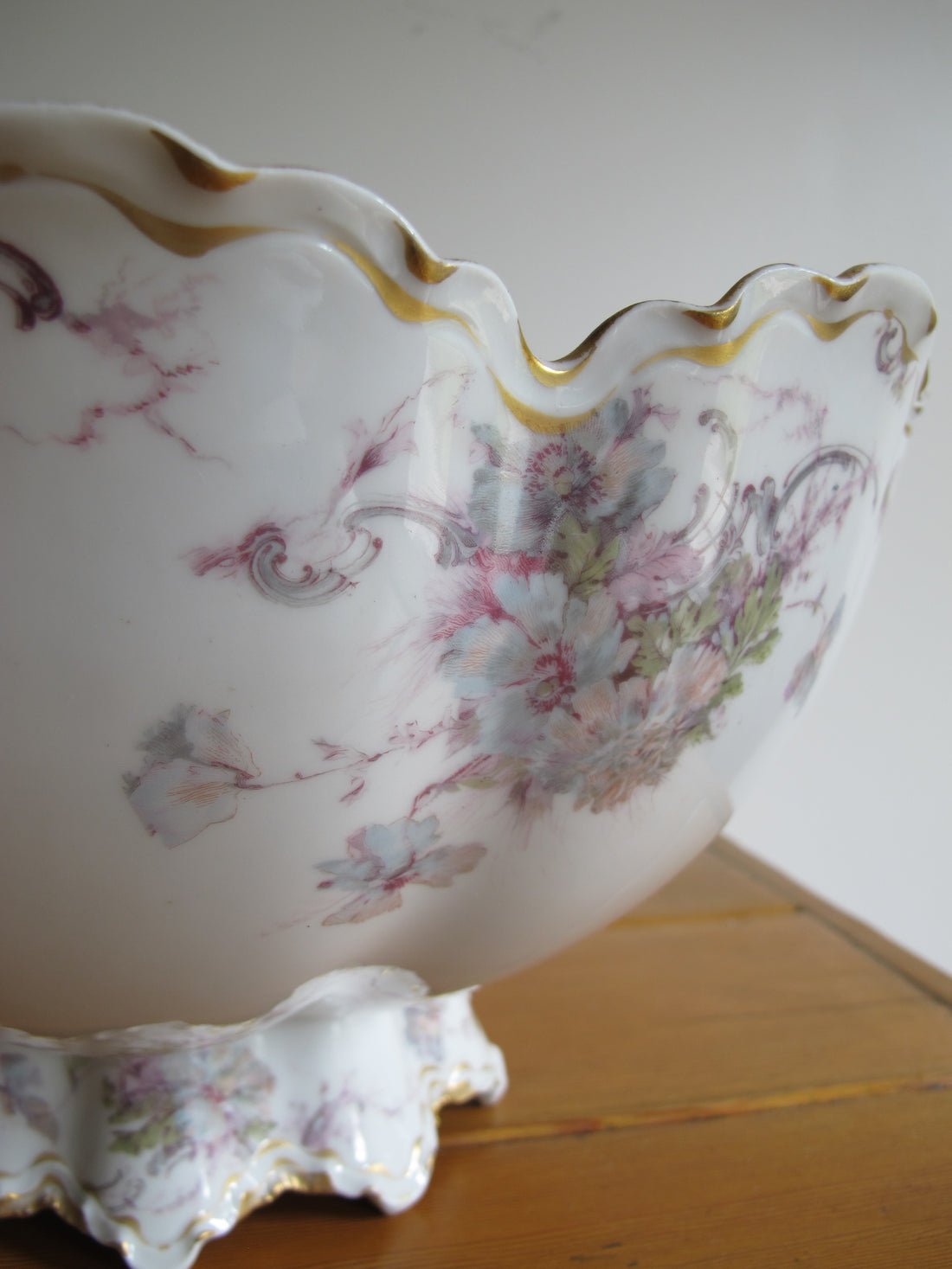 Antique Haviland France Hand-Painted Porcelain Bowl 