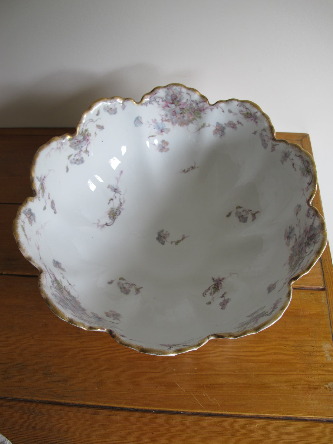 Antique Haviland France Hand-Painted Porcelain Bowl 