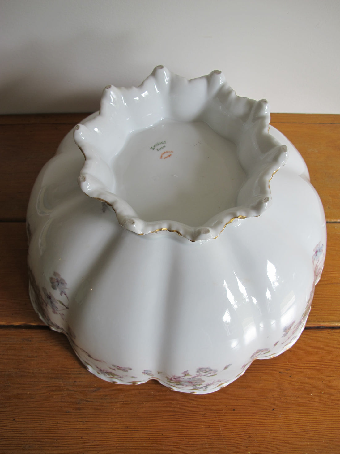Antique Haviland France Hand-Painted Porcelain Bowl 