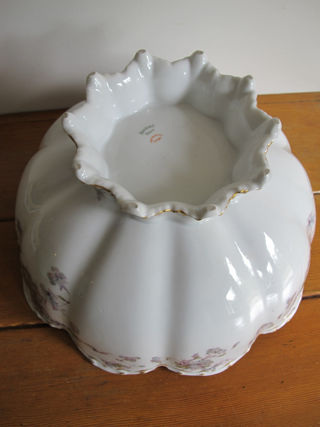 Antique Haviland France Hand-Painted Porcelain Bowl 