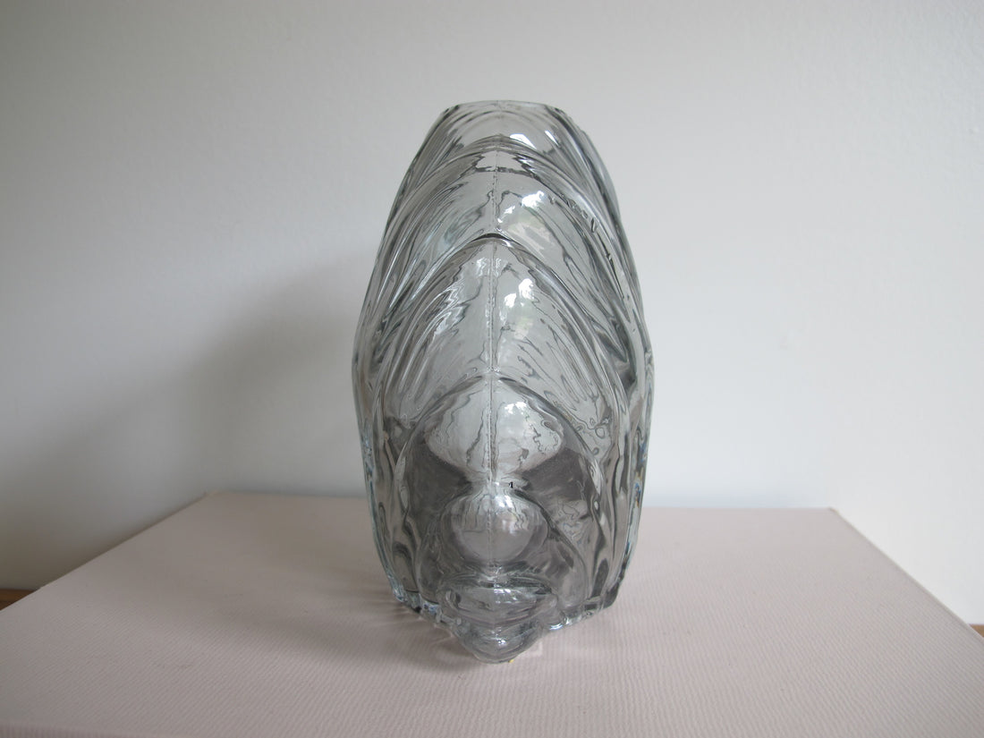 Vintage Glass Shell Vase