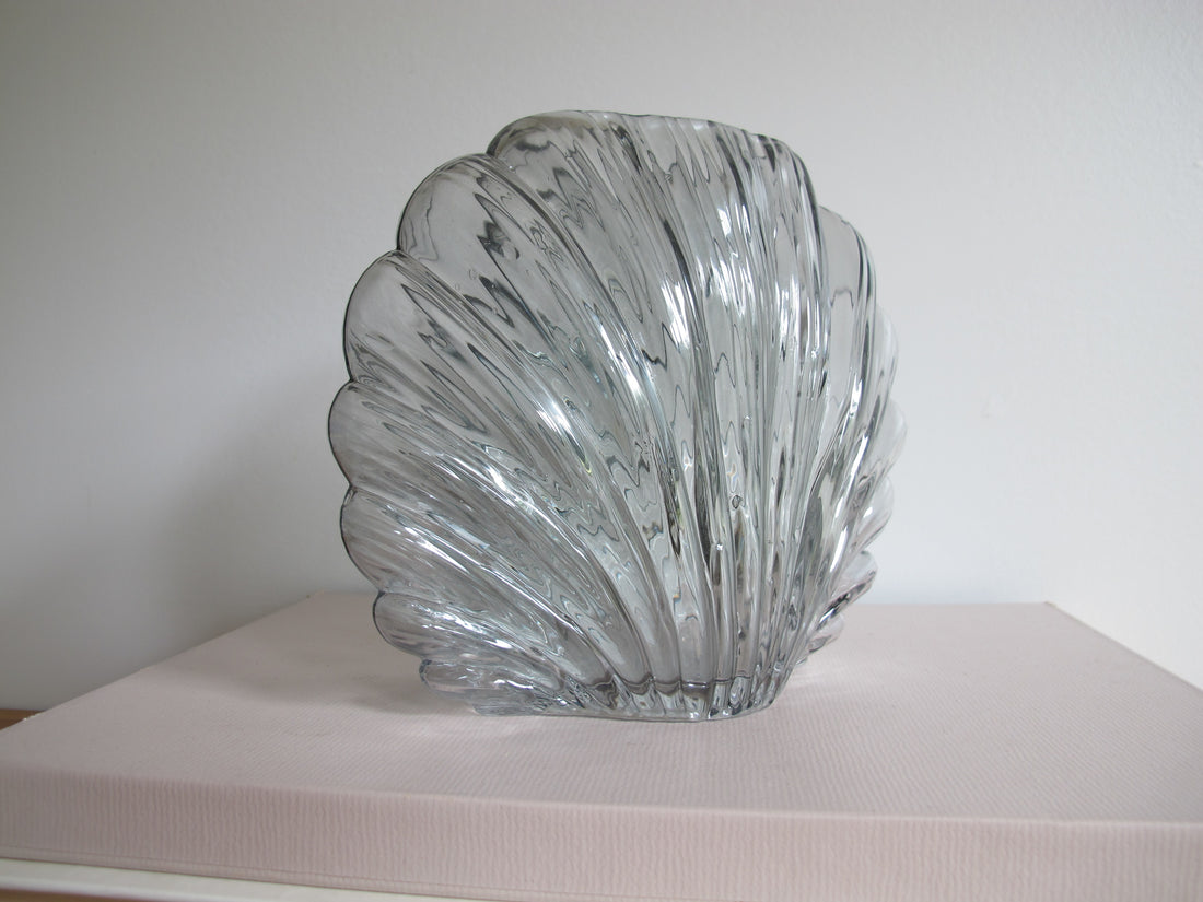 Vintage Glass Shell Vase