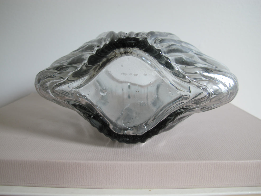 Vintage Glass Shell Vase