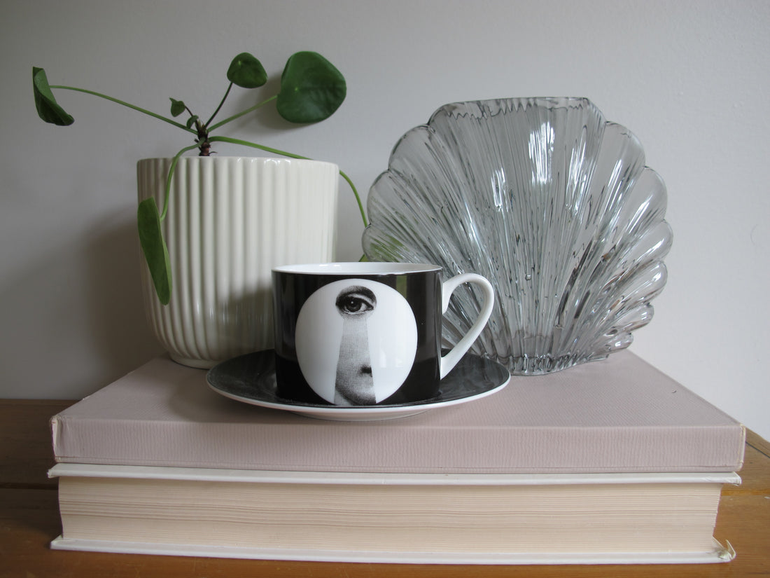 Vintage Glass Shell Vase