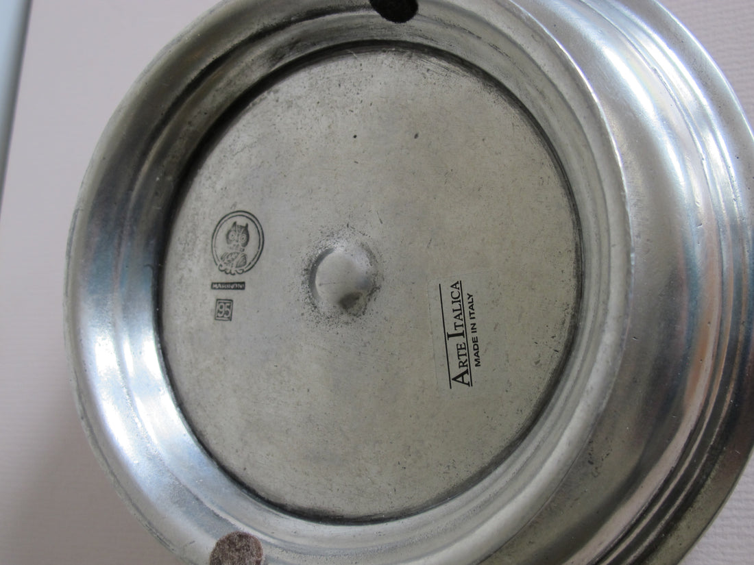Pewter Arte Italica Marinoni Candle Holder Vintage Large
