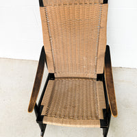 AFM Japan Midcentury Woven Rope Rocking Chair