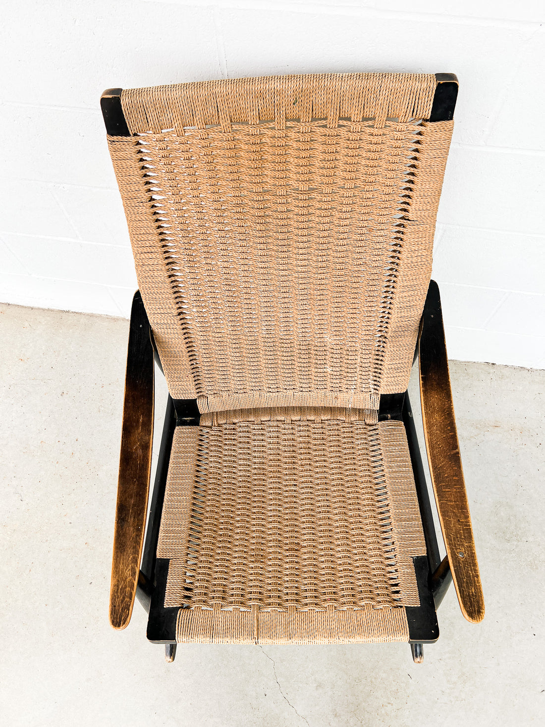 AFM Japan Midcentury Woven Rope Rocking Chair Portland Revibe