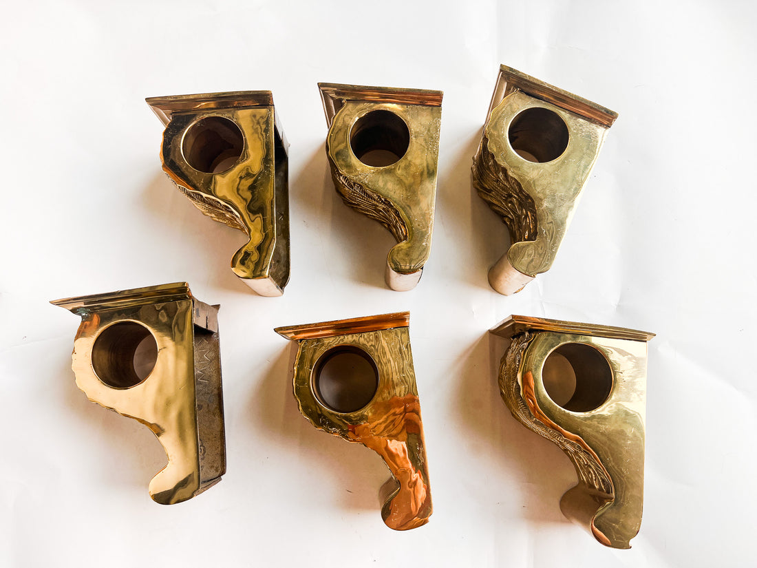 Heavy Solid Brass Wall mount bracket corbels (Sold Individually)