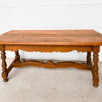 Solid Wood Bench with Carved Wood legs and edges.  primitive farm house antique Wood stool Seat