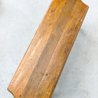 Primitive carved Wood Bench Stool