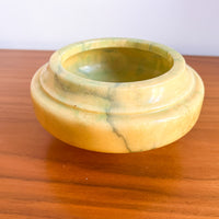 Vintage Stone Yellow Alabaster Bowl