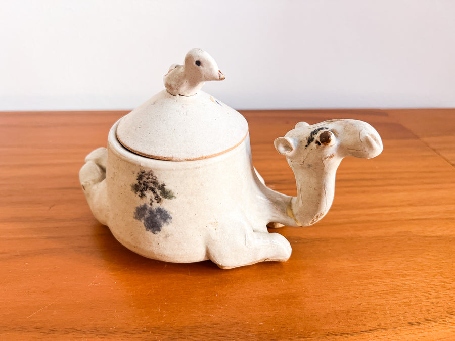 Ceramic Studio Pottery Camel Box Canister Dish