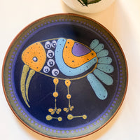 KMK Kupfermühle ceramic plate, Viola Hahn West German mid-century pottery