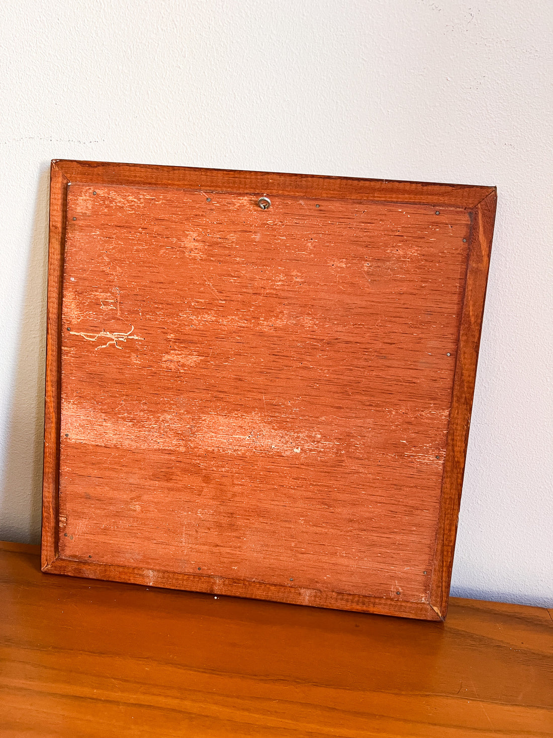 Still Life Bowl of Peaches tile art with wood Frame