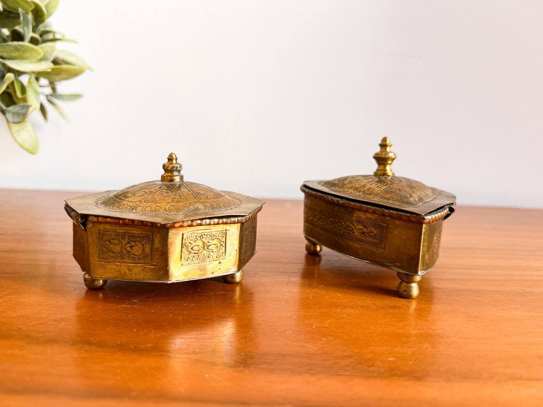 Etched Vintage Trinket Boxes (Sold Individually)