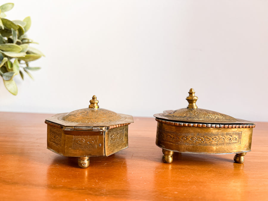 Etched Vintage Trinket Boxes (Sold Individually)