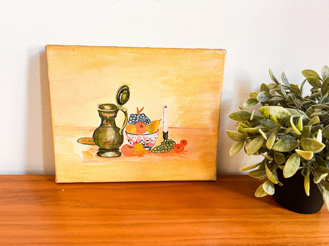 Vintage Still Life Canvas Painting