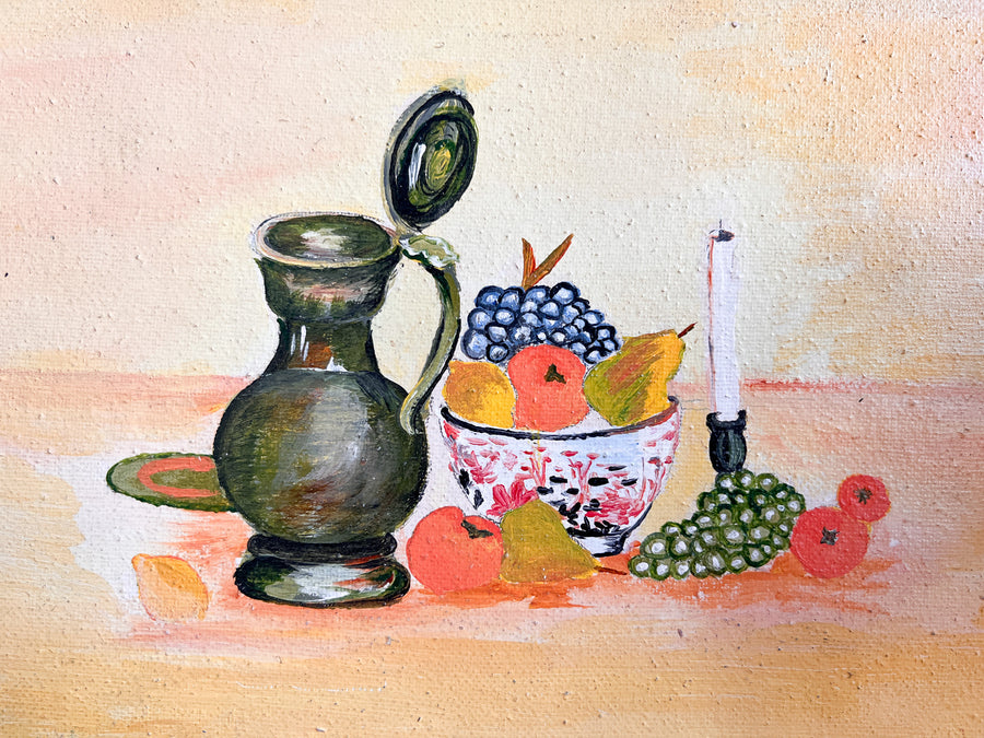 Vintage Still Life Canvas Painting