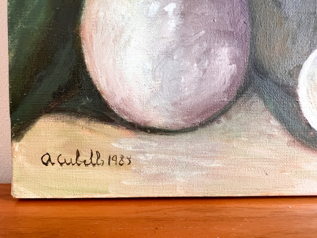 Vintage Aculeth Still Life Canvas Paintings (Sold Individually)