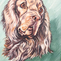 Dog Pet Portraits Antique Original Painting Art (Sold Individually)