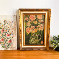 Vintage Floral Boquet Still Life Canvas Paintings (Sold Individually)