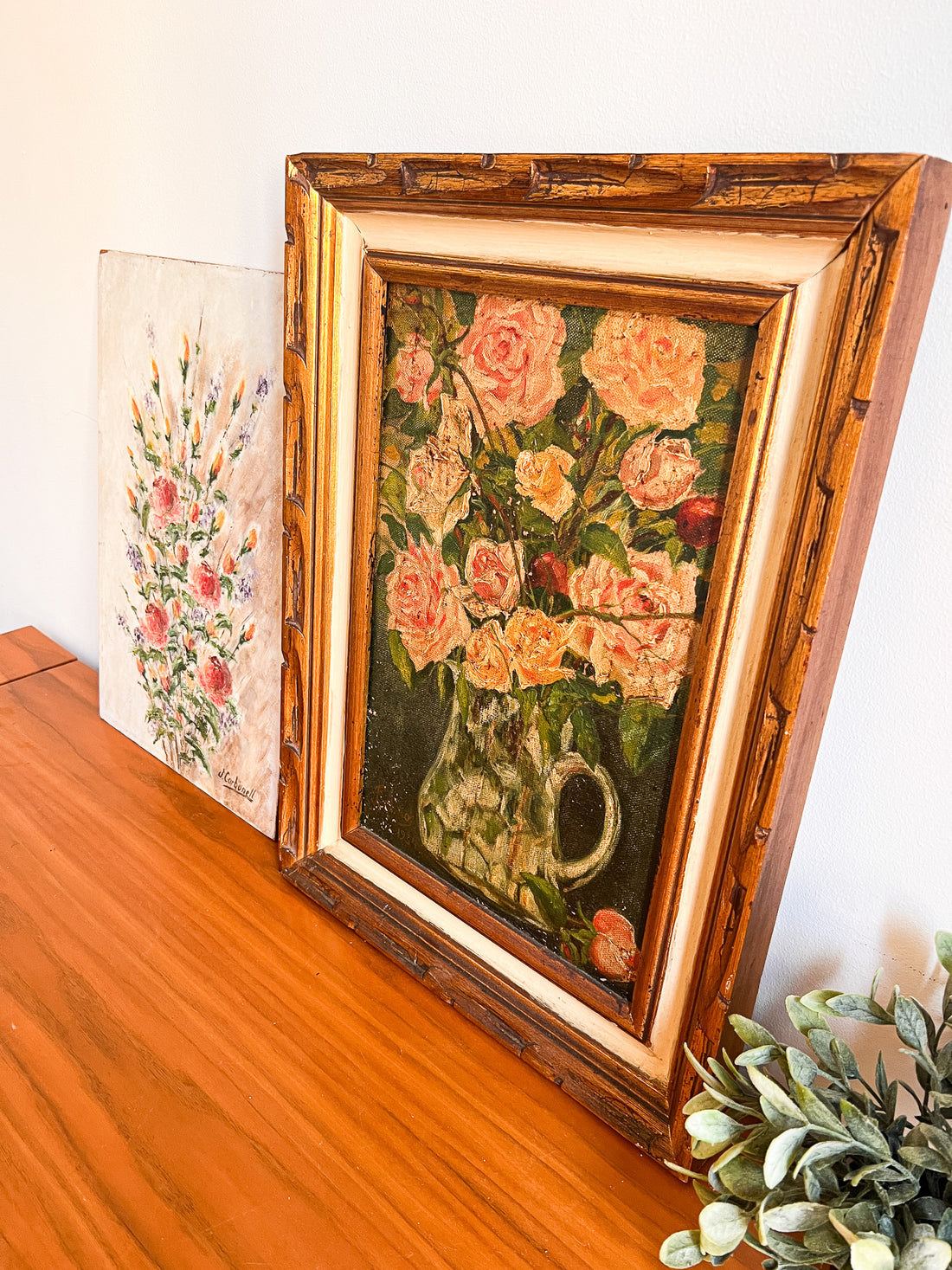 Vintage Floral Boquet Still Life Canvas Paintings (Sold Individually)