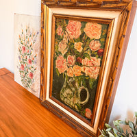 Vintage Floral Boquet Still Life Canvas Paintings (Sold Individually)