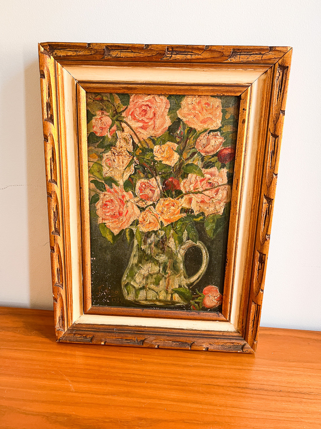 Vintage Floral Boquet Still Life Canvas Paintings (Sold Individually)