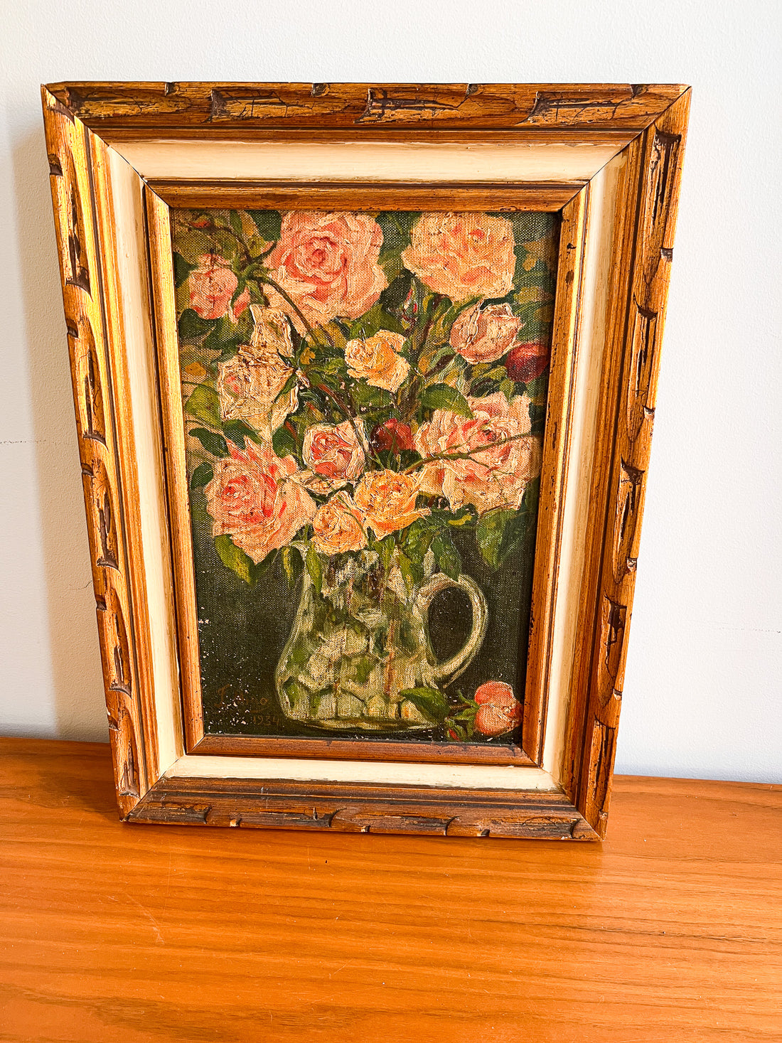 Vintage Floral Boquet Still Life Canvas Paintings (Sold Individually)