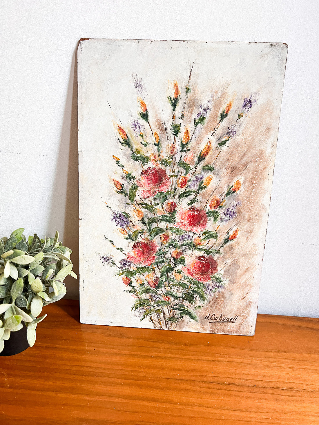 Vintage Floral Boquet Still Life Canvas Paintings (Sold Individually)