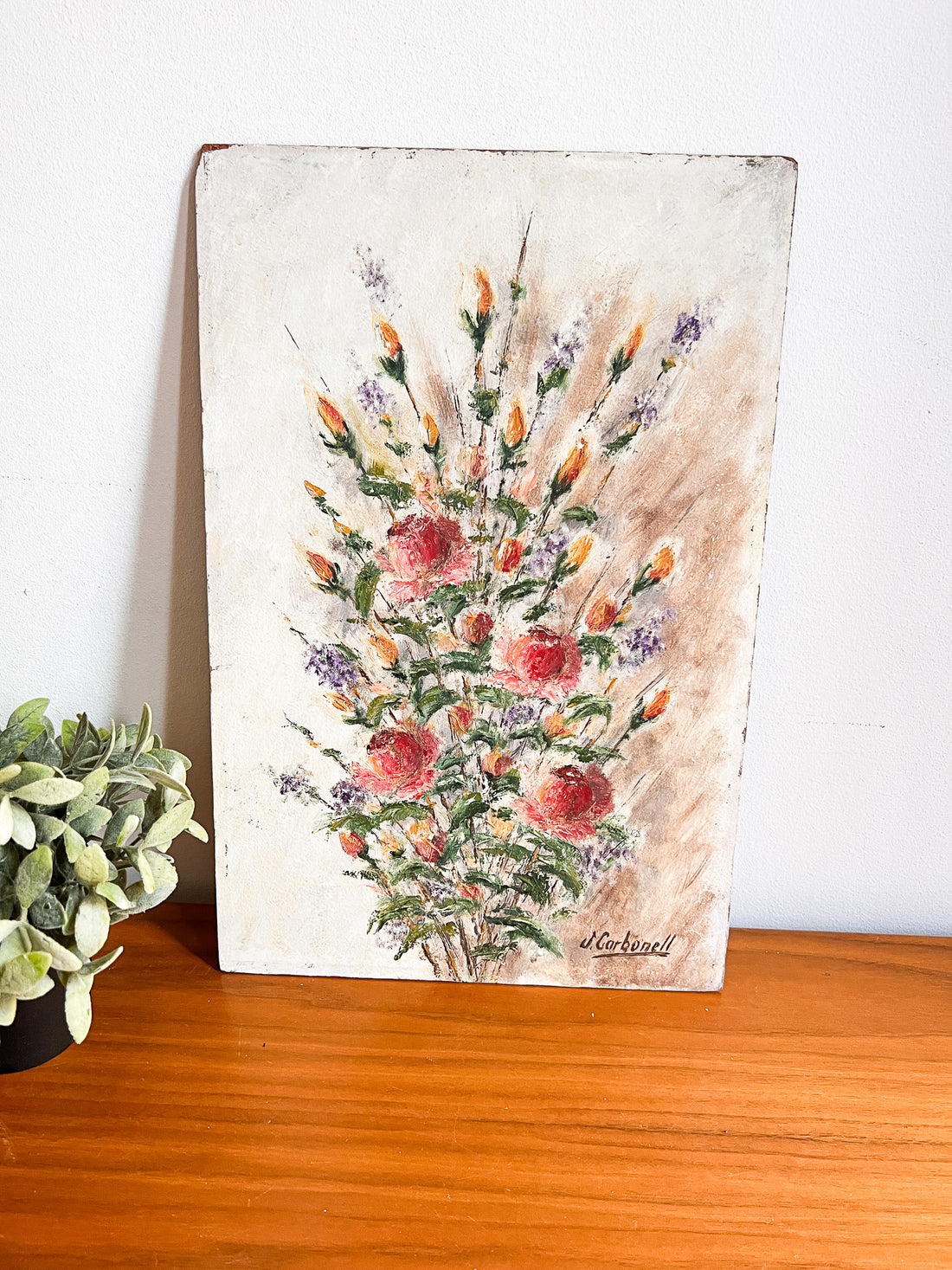 Vintage Floral Boquet Still Life Canvas Paintings (Sold Individually)