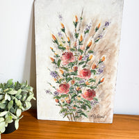 Vintage Floral Boquet Still Life Canvas Paintings (Sold Individually)