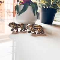 Mini Brass Lions Statues Sculptures