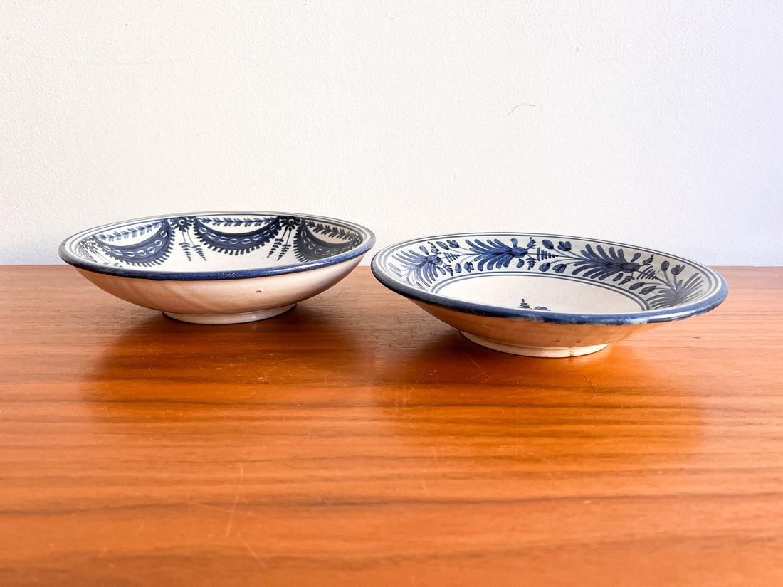 Teresa Parzobispo 1992 Blue and White Ceramic Bowls