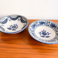 Teresa Parzobispo 1992 Blue and White Ceramic Bowls