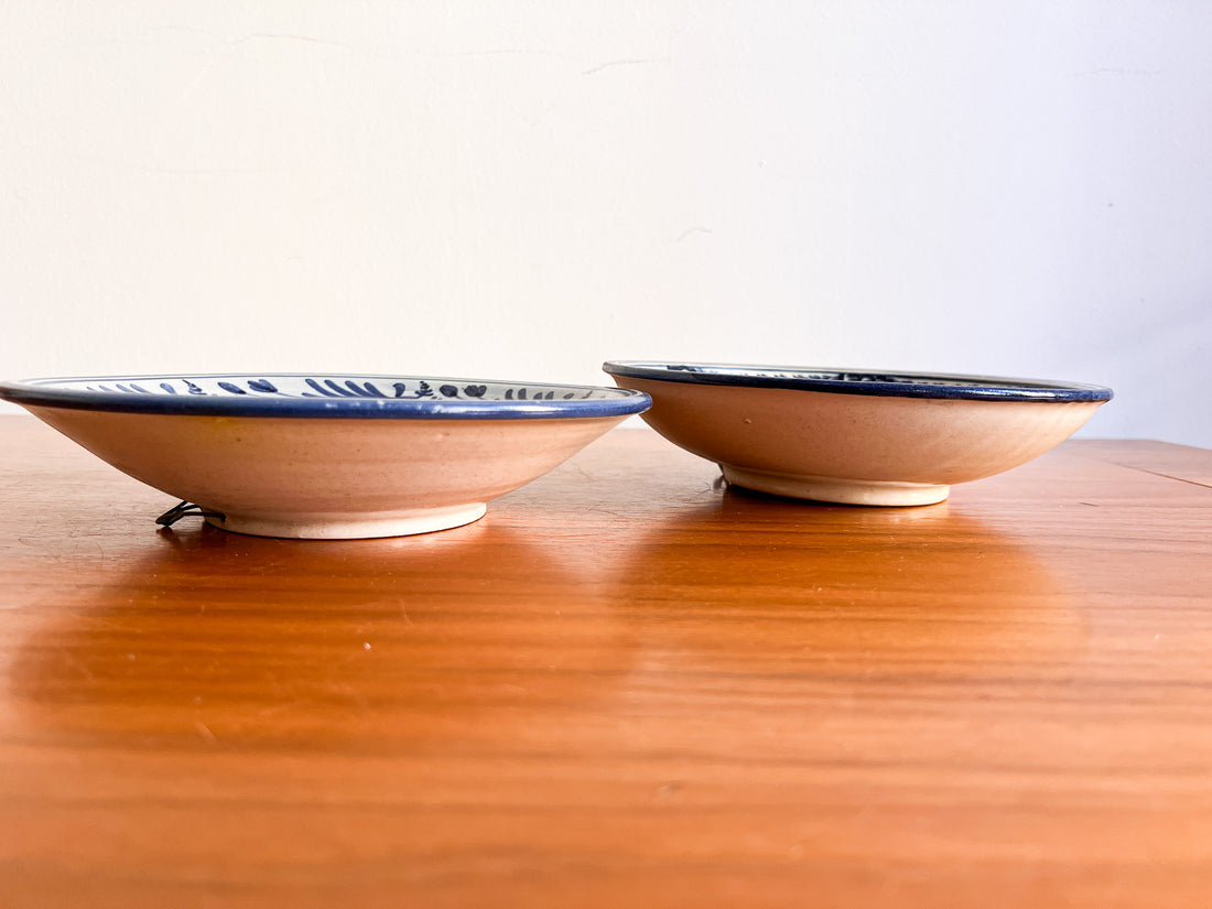 Teresa Parzobispo 1992 Blue and White Ceramic Bowls