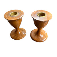 Myrtle Wood Pedestal Candle holders