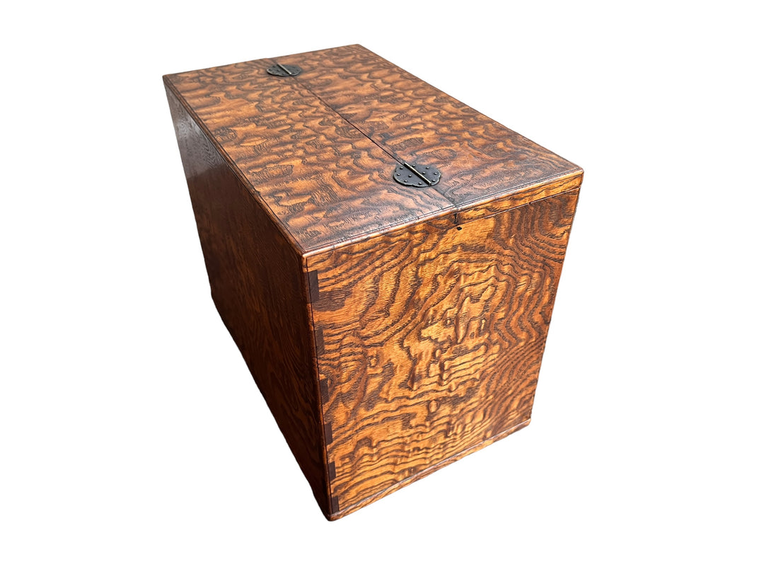 Marbled Wood Antique Sewing Box