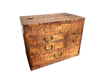 Marbled Wood Antique Sewing Box