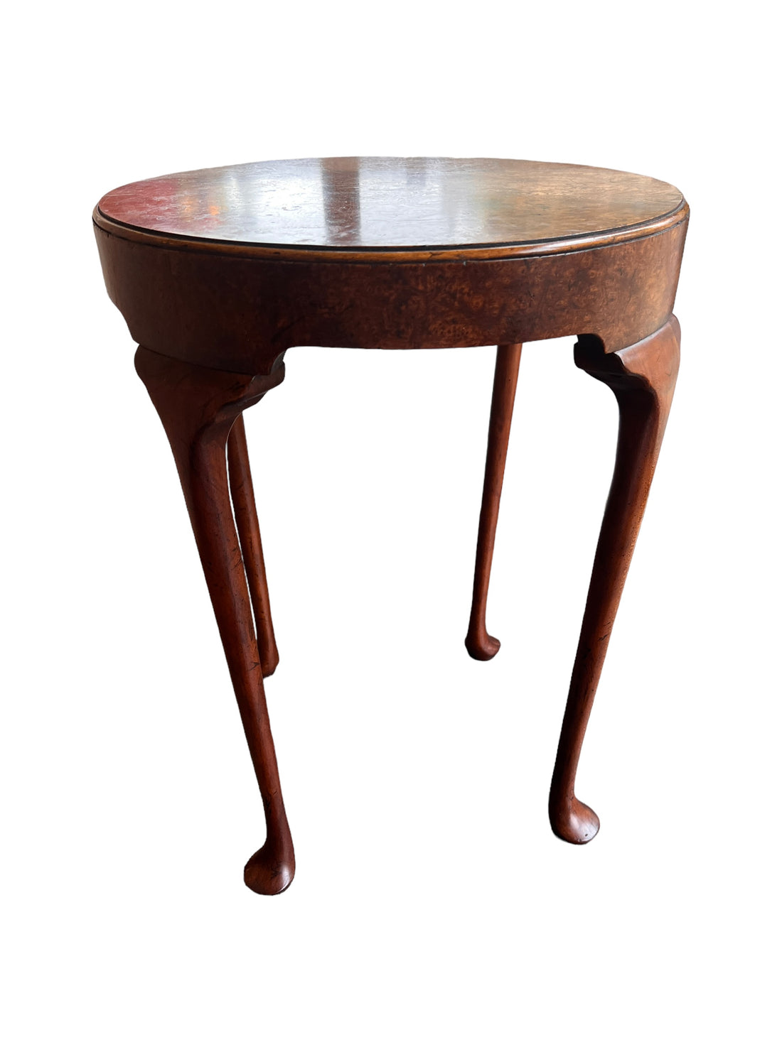 Burlwood Round Table Vintage