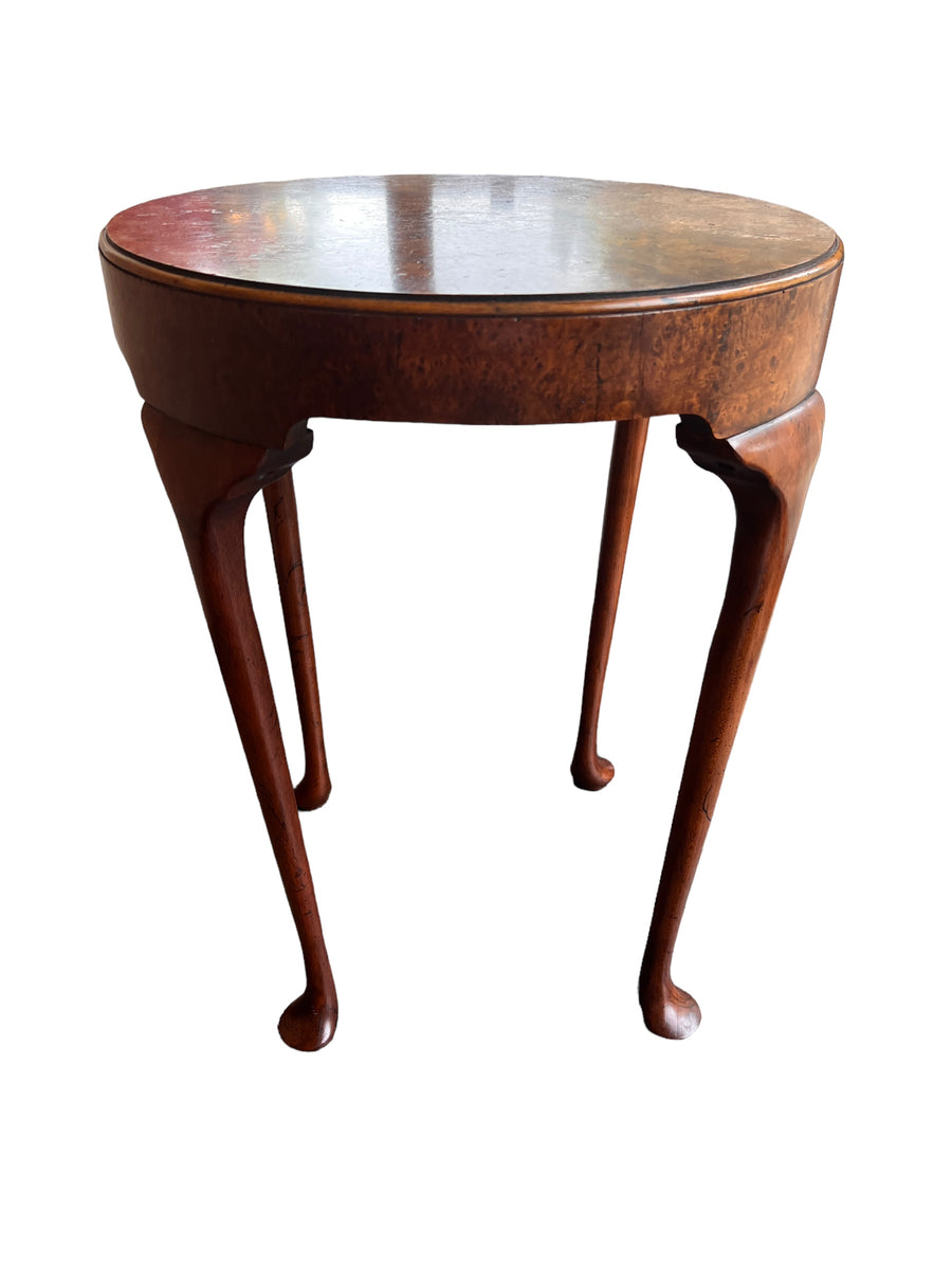 Burlwood Round Table Vintage
