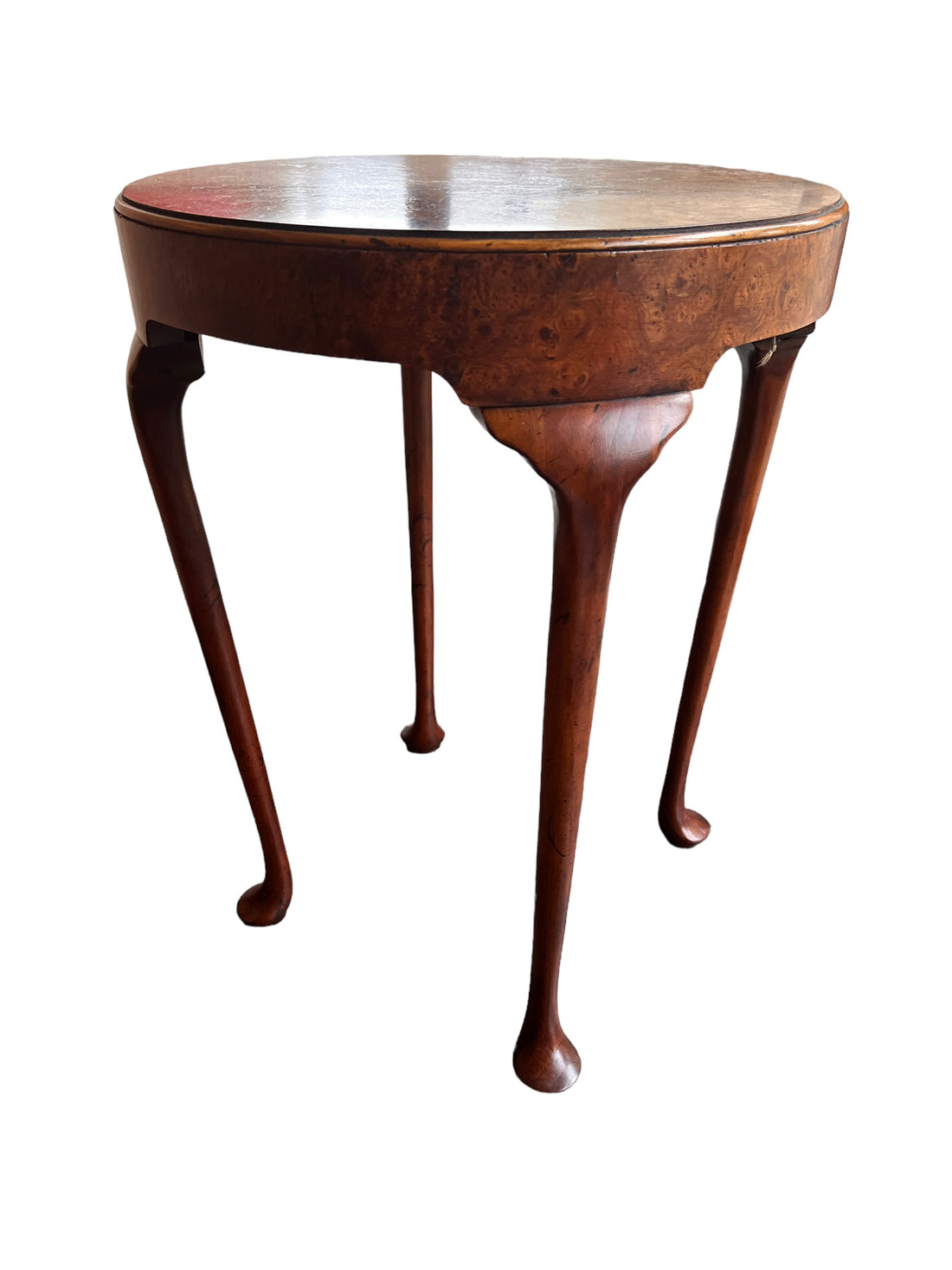 Burlwood Round Table Vintage