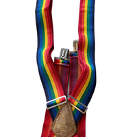 Rainbow Leathercraft Suspenders With Leather and Metal Hardware