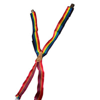 Rainbow Leathercraft Suspenders With Leather and Metal Hardware