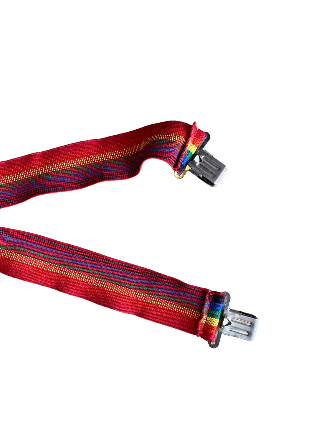 Rainbow Leathercraft Suspenders With Leather and Metal Hardware