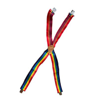 Rainbow Leathercraft Suspenders With Leather and Metal Hardware