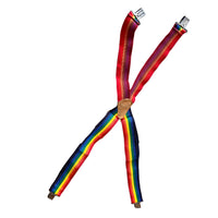 Rainbow Leathercraft Suspenders With Leather and Metal Hardware